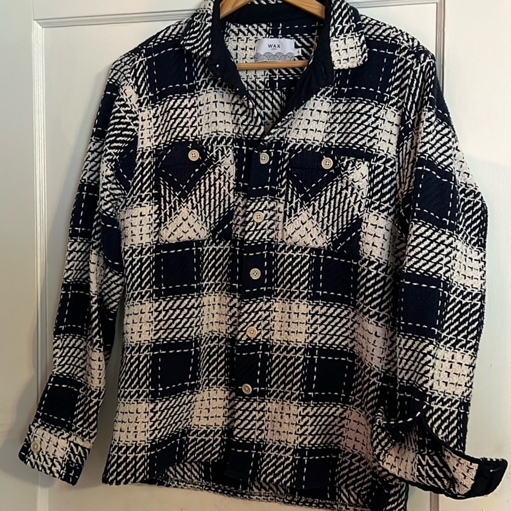 Wax London Blue Whiting Overshirt Shacket